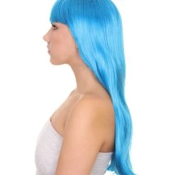 HPO Long Bob Womens Wig | Fancy Party Event Ready Halloween Wig (Lots Of Color Options) | Premium Breathable Capless Cap