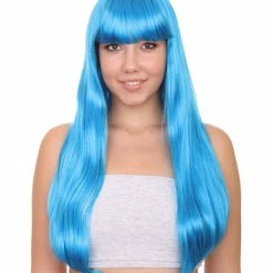 HPO Long Bob Womens Wig | Fancy Party Event Ready Halloween Wig (Lots Of Color Options) | Premium Breathable Capless Cap