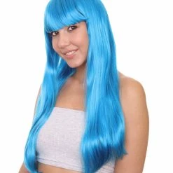 HPO Long Bob Womens Wig | Fancy Party Event Ready Halloween Wig (Lots Of Color Options) | Premium Breathable Capless Cap