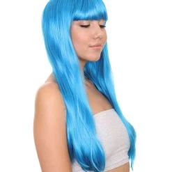 HPO Long Bob Womens Wig | Fancy Party Event Ready Halloween Wig (Lots Of Color Options) | Premium Breathable Capless Cap