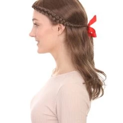 HPO Brown Braid Womens Wig | Cosplay Halloween Wig | Premium Breathable Capless Cap Women's