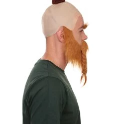 HPO Dwarf Warrior Mens Wig | Full Beard And Moustaches Set Wig Men's