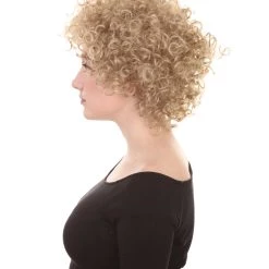 HPO 70's Funky Afro Unisex Wig | Blonde Retro Wig | Premium Breathable Capless Cap
