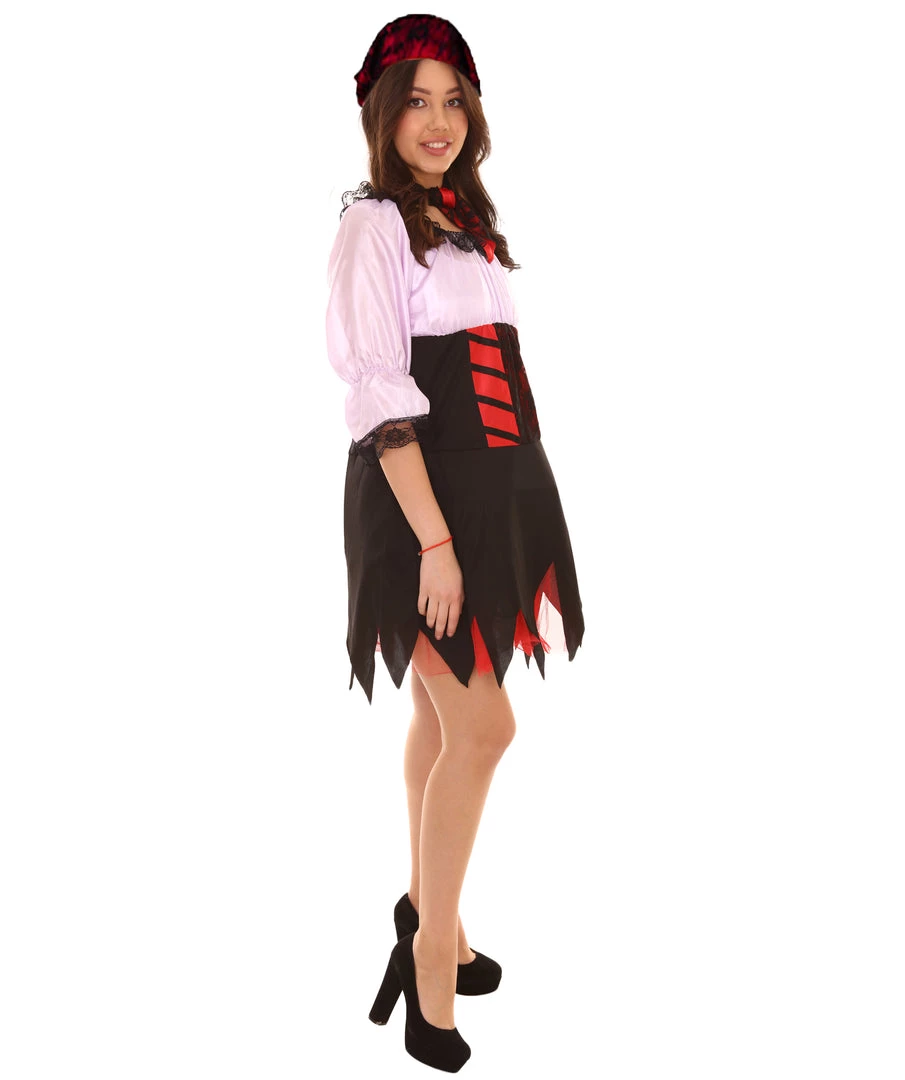 HPO Adult Women's Sexy Pirate Costume | Lt Purple Cosplay Costume