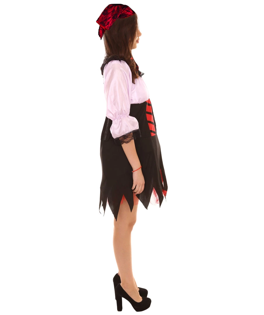 HPO Adult Women's Sexy Pirate Costume | Lt Purple Cosplay Costume