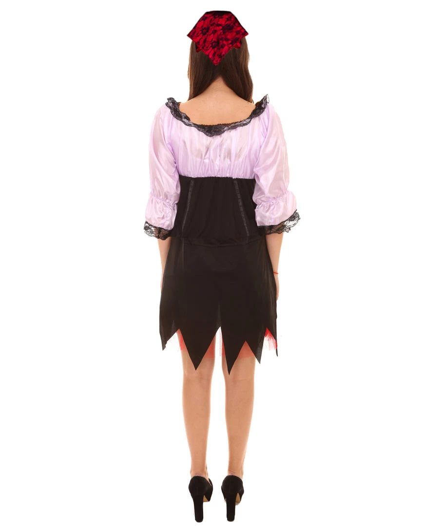 HPO Adult Women's Sexy Pirate Costume | Lt Purple Cosplay Costume