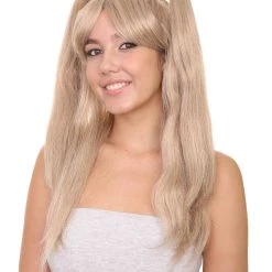 HPO Men's Lolita Cosplay Womens Wig | Long Blond Ponitail Character Wig | Premium Breathable Capless Cap