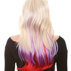 HPO Mixed Color Braided Womens Wig | Fancy Party Event Ready Halloween Wig | Premium Breathable Capless Cap Women's