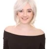 HPO Short Grey Women's Wig | Bob Cosplay Halloween Wig | Premium Breathable Capless Cap