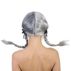 HPO Men's Singer Womens Ponytail Wig | White & Grey Celebrity Wig | Premium Breathable Capless Cap