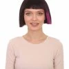 HPO Super Model Black & Purple Bob Womens Wig | Bob Party Ready Fancy Cosplay Halloween Wig | Premium Breathable Capless Cap Women's