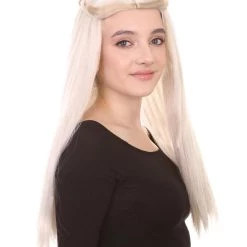 HPO Witch Womens Wig | Blonde Long Vintage Wig | Premium Breathable Capless Cap Men's