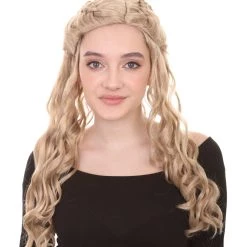 HPO Womens Queen Wig | Blonde Cosplay Wig | Premium Breathable Capless Cap Women's