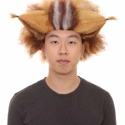 HPO Unisex Musical Brown & White Wig Collections | Super Size Jumbo Wig | Premium Breathable Capless Cap