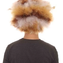 HPO Unisex Musical Brown & White Wig Collections | Super Size Jumbo Wig | Premium Breathable Capless Cap