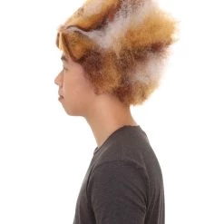 HPO Unisex Musical Brown & White Wig Collections | Super Size Jumbo Wig | Premium Breathable Capless Cap