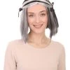 HPO Women's Womens Pretty Doll Wig | Black & White Storybook & Fairytale Wigs | Premium Breathable Capless Cap