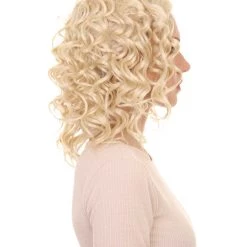 HPO The Bad Girl Curly Blonde Womens Wig | Sexy Cosplay Party Halloween Wig | Premium Breathable Capless Cap Women's