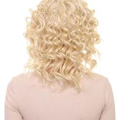 HPO The Bad Girl Curly Blonde Womens Wig | Sexy Cosplay Party Halloween Wig | Premium Breathable Capless Cap Women's