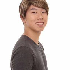 HPO Men Fancy Brown Wig | Cosplay Halloween Wig | Premium Breathable Capless Cap