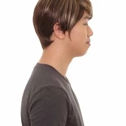 HPO Men Fancy Brown Wig | Cosplay Halloween Wig | Premium Breathable Capless Cap