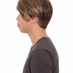 HPO Men Fancy Brown Wig | Cosplay Halloween Wig | Premium Breathable Capless Cap