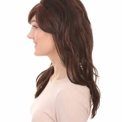 HPO Women's Superstar Dark Brown Long Wavy Womens Wig | Natural Looking Wavy Wig | Premium Breathable Capless Cap