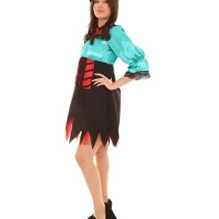HPO Adult Women's Sexy Pirate Costume | Green Cosplay Costume