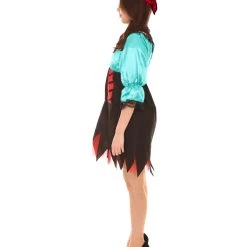 HPO Adult Women's Sexy Pirate Costume | Green Cosplay Costume