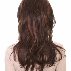 HPO Women's Superstar Dark Brown Long Wavy Womens Wig | Natural Looking Wavy Wig | Premium Breathable Capless Cap