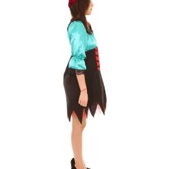 HPO Adult Women's Sexy Pirate Costume | Green Cosplay Costume