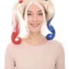 HPO Women's Womens Suicide Wig | Multi-color Cosplay TV/Movie Wigs | Premium Breathable Capless Cap