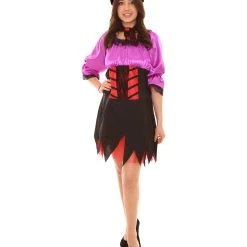 HPO Adult Women's Sexy Pirate Costume | Dk Purple Cosplay Costume