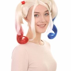 HPO Women's Womens Suicide Wig | Multi-color Cosplay TV/Movie Wigs | Premium Breathable Capless Cap