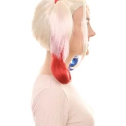 HPO Women's Womens Suicide Wig | Multi-color Cosplay TV/Movie Wigs | Premium Breathable Capless Cap