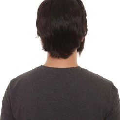 HPO Men's Men Black Wig With Full Beard Set | Cosplay Halloween Wig | Premium Breathable Capless Cap