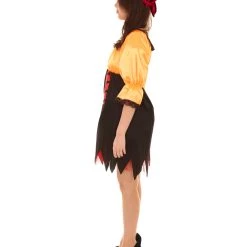 HPO Adult Women's Sexy Pirate Costume | Orange Cosplay Costume