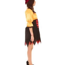 HPO Adult Women's Sexy Pirate Costume | Orange Cosplay Costume