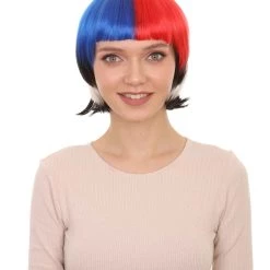 FLAGWIGS Women Patriotic South Korean Flag Bob Wig | Premium Breathable Capless Cap