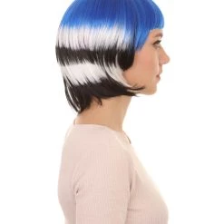 FLAGWIGS Women Patriotic South Korean Flag Bob Wig | Premium Breathable Capless Cap