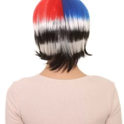 FLAGWIGS Women Patriotic South Korean Flag Bob Wig | Premium Breathable Capless Cap