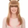 HPO Women's Mixed Brown Color Anime Cosplay Womens Wig | Fancy Party Event Ready Halloween Wig | Premium Breathable Capless Cap