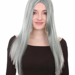 HPO After Death Zombie Womens Wig |Grey Horror Cosplay Halloween Wig | Premium Breathable Capless Cap Women's