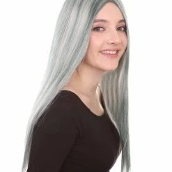 HPO After Death Zombie Womens Wig |Grey Horror Cosplay Halloween Wig | Premium Breathable Capless Cap Women's