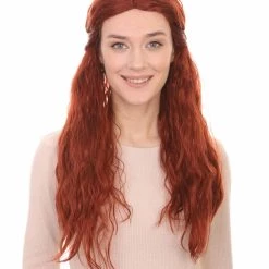 HPO Women's Comic Half-wavy Wig | Auburn Wigs | Premium Breathable Capless Cap