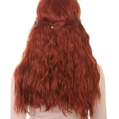 HPO Women's Comic Half-wavy Wig | Auburn Wigs | Premium Breathable Capless Cap