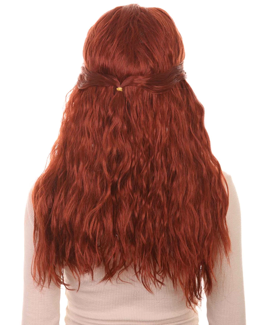 HPO Women's Comic Half-wavy Wig | Auburn Wigs | Premium Breathable Capless Cap