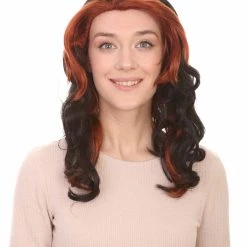 HPO Women's Womens Monster Wig | Black And Orange TV/Movie Wigs | Premium Breathable Capless Cap