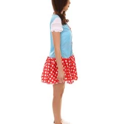 HPO Adult Women's Sexy Gnome Costume | Red Blue Halloween Costume