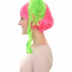 HPO Circus Sweetie Clown Womens Wig | Ping Green Party Event Ready Cosplay Halloween Wig | Premium Breathable Capless Cap
